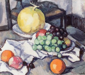 Nature morte avec melons et raisins